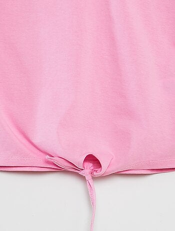 T-shirt manches courtes à nouer à la base