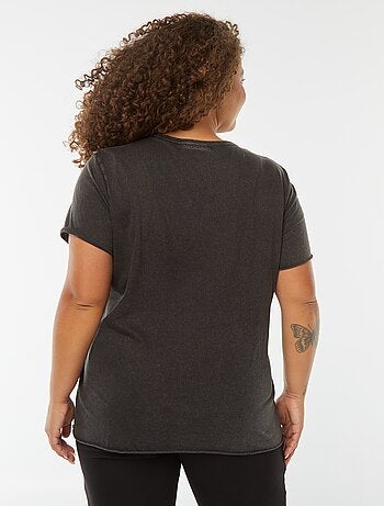 T-shirt manches courtes avec étoiles à strass