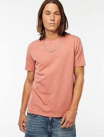 T-shirt manches courtes en maille fantaisie