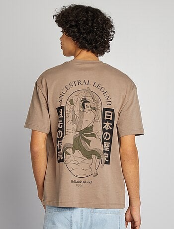 T-shirt manches courtes imprimé recto-verso