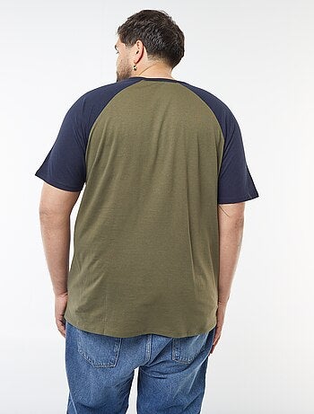 T-shirt Manches courtes raglan avec poche poitrine