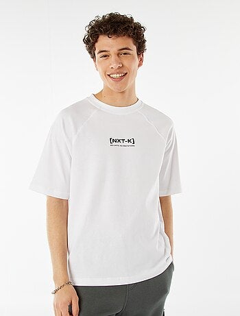 T-shirt manches courtes raglan imprimé