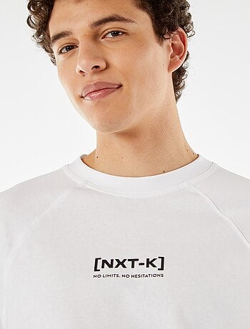 T-shirt manches courtes raglan imprimé