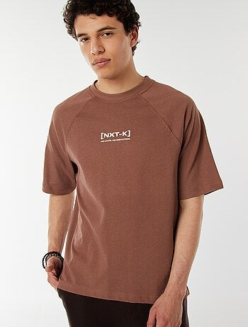 T-shirt manches courtes raglan imprimé