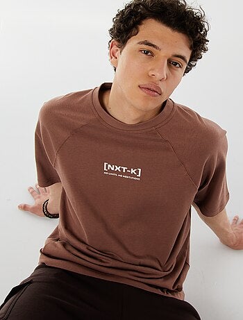T-shirt manches courtes raglan imprimé