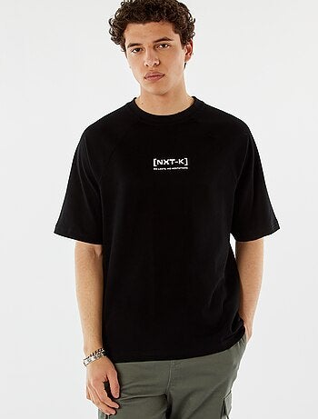T-shirt manches courtes raglan imprimé