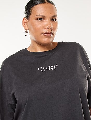 T-shirt manches courtes 'Stranger Things' imprimé rect-verso