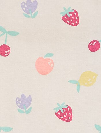 T-shirt manches courtes volantées à imprimé