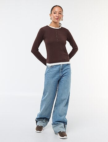 T-shirt manches longues 2 en 1