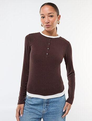 T-shirt manches longues 2 en 1