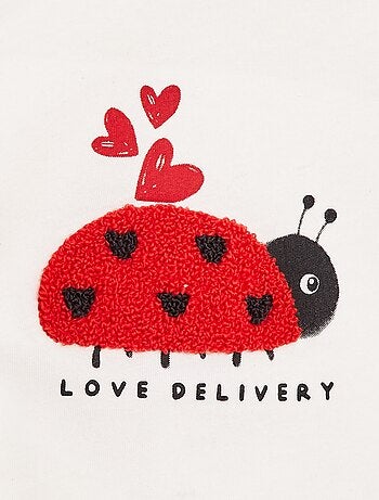 T-shirt manches longues avec animation devant