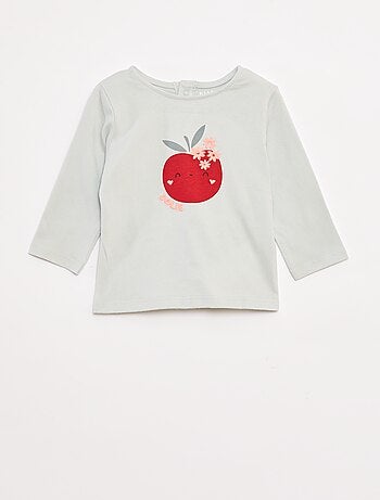 T-shirt manches longues avec animation devant