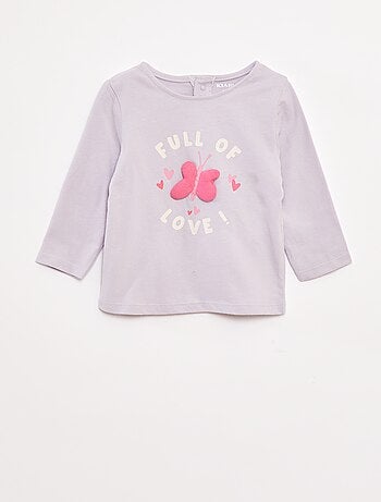 T-shirt manches longues avec animation devant