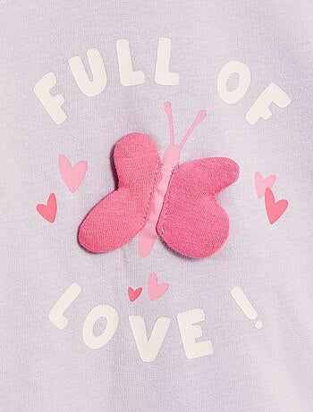 T-shirt manches longues avec animation devant