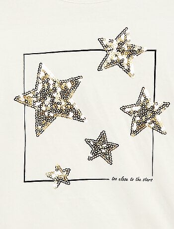 T-shirt manches longues avec sequins