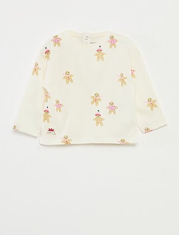 T-shirt manches longues en jersey coton