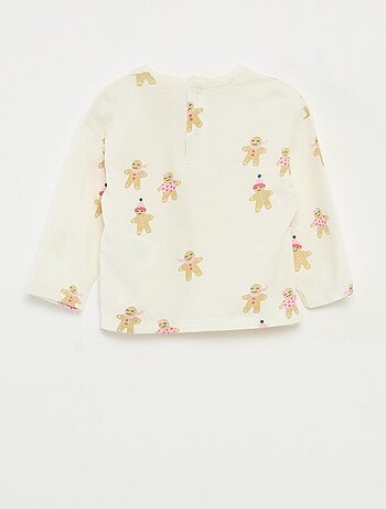 T-shirt manches longues en jersey coton