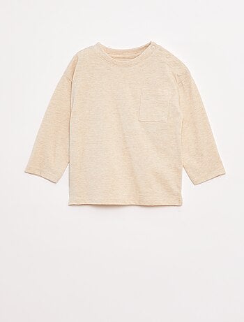 T-shirt manches longues et poche poitrine