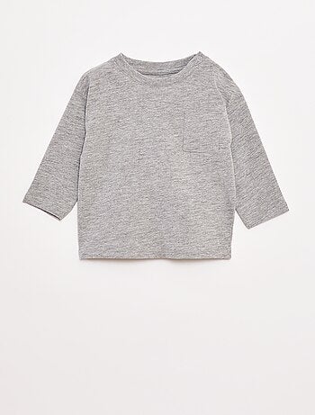 T-shirt manches longues et poche poitrine