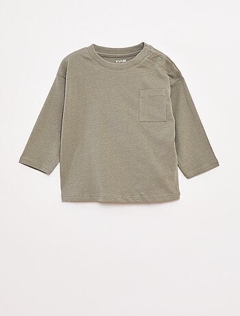 T-shirt manches longues et poche poitrine