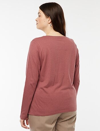 T-shirt manches longues uni en jersey