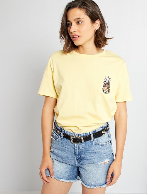 T-shirt 'Roi Lion'                                 jaune Aristochats 
