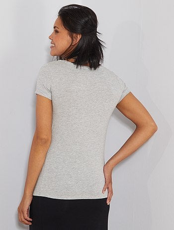 Maternité - T-shirt maternité 'éco-conception' - Kiabi