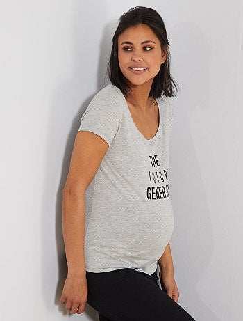 Maternité - T-shirt maternité 'éco-conception' - Kiabi