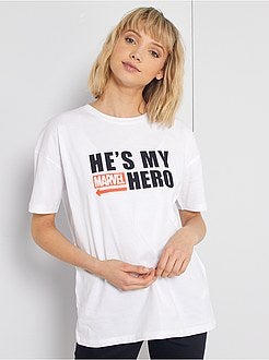 T-shirt message 'Marvel' - Kiabi