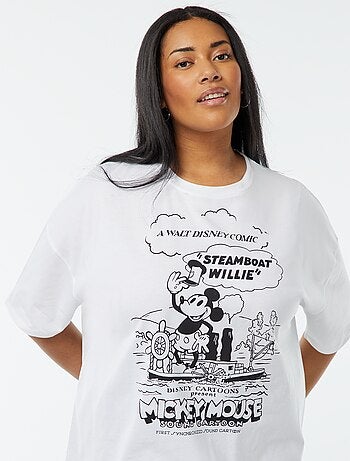 T-shirt 'Mickey' 'Disney' manches courtes imprimé