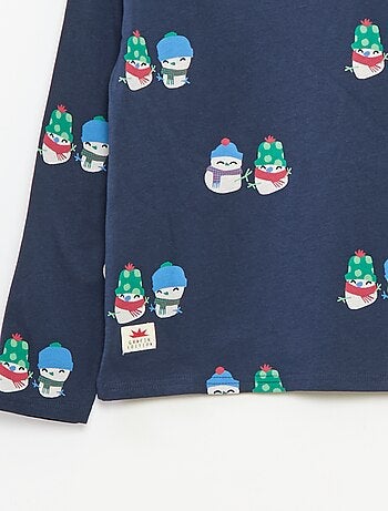 T-shirt Noël loose fit en jersey coton