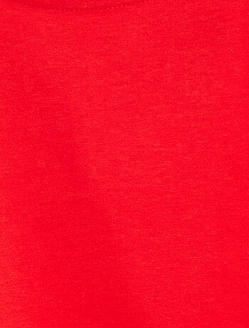 T-shirt noué avec manches courtes à volants