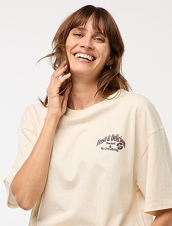 T-shirt oversize avec imprimé