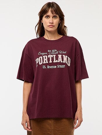 T-shirt oversize avec imprimé