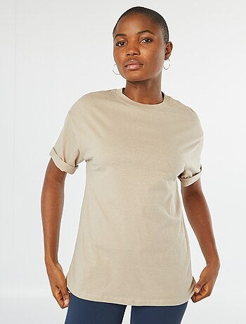 T-shirt oversize uni manches courtes
