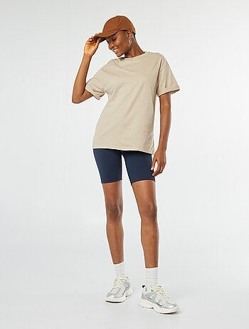 T-shirt oversize uni manches courtes