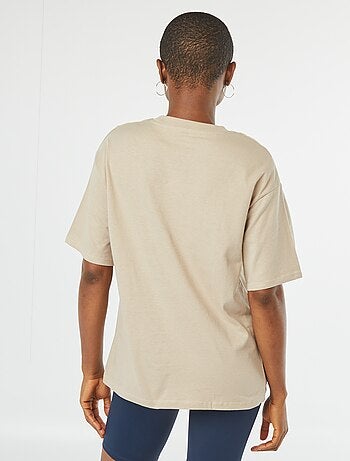 T-shirt oversize uni manches courtes