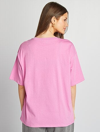 T-shirt oversize uni manches courtes