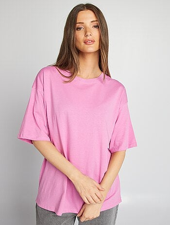 T-shirt oversize uni manches courtes