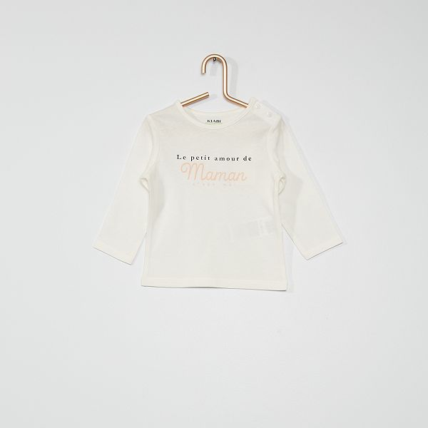 T Shirt Petit Amour Bebe Fille Blanc Kiabi 2 00