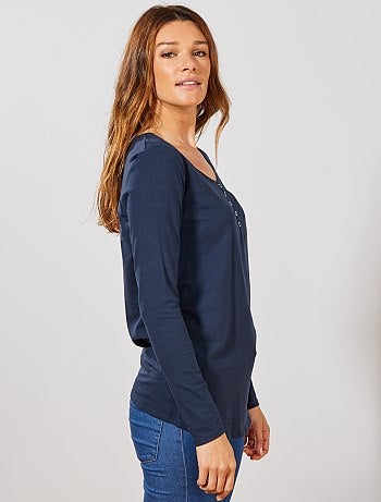 Maternité - T-shirt pour allaitement ouverture par devant - Kiabi