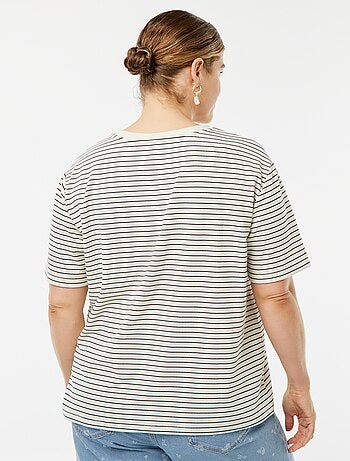 T-shirt rayé à manches courtes