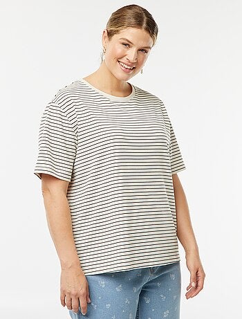 T-shirt rayé à manches courtes