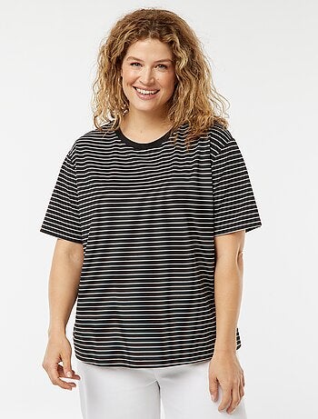 T-shirt rayé à manches courtes