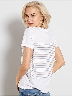 T-shirt rayé 'Longboard Stories' - Kiabi