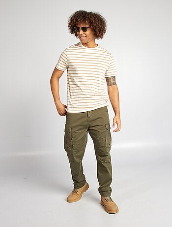 T-shirt rayé manches courtes col rond