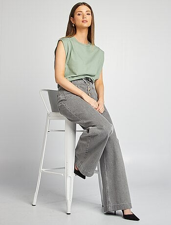 T-shirt sans manches uni