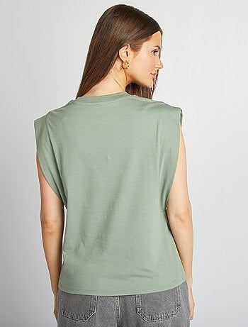 T-shirt sans manches uni