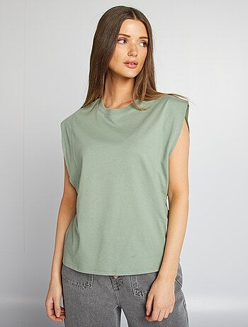 T-shirt sans manches uni