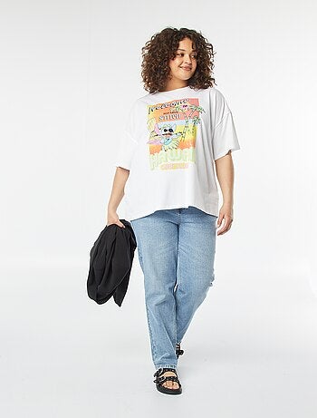 T-shirt 'Stitch' à manches courtes et col rond